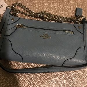 NWT NEW Blue COACH purse  w/chain leather strap